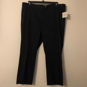 NWT Covington Black Crop Cotton Pants Size 18W